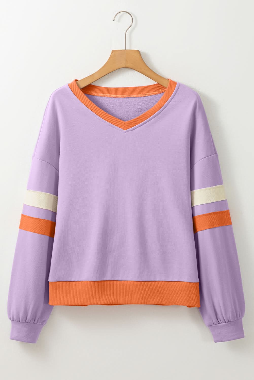 Orchid bouquet v-neck sweatshirt - Love Salve